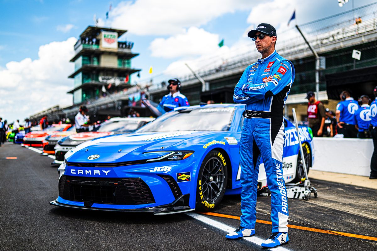 Denny Hamlin at Indianapolis Motor Speedway
